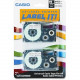 Casio EZ-Label Printer Tape Cartridges - 15/32" Length - Direct Thermal - White - 2 / Pack - TAA Compliance XR12WE2S