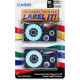 Casio EZ-Label Printer Tape Cartridges - 45/64" Length - Dye Sublimation - White - 2 / Pack - TAA Compliance XR18WE2S