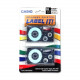 Casio EZ-Label Printer Tape Cartridges - 45/64" Length - Dye Sublimation - Clear - 2 / Pack - TAA Compliance XR18X2S