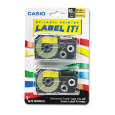 Casio CASSETTE,2/PK,BK ON YL - TAA Compliance XR18YW2S