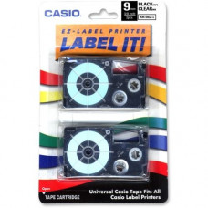 Casio EZ-Label Printer Tape Cartridges - 3/8" Width x 26 ft Length - Clear - 2 / Pack - TAA Compliance XR9X2S