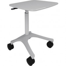 Ergotron Anthro Zido 25, Adjustable-Height Cart, Light Load - 150 lb Capacity - 4 Casters - 4" Caster Size - Medium Density Fiberboard (MDF), Cast Metal - 25" Width x 25.8" Depth x 40" Height - Steel Frame - Cool Gray - TAA Compliance 