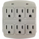 Inland Walltap 450J Surge Protector 6 Outlet - 6 x AC Power - 1875 VA - 450 J - 120 V AC Input 03219