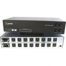 Perle RPS1630H 16-Outlets PDU - 16 x NEMA 5-15R - 230 V AC - Network (RJ-45) - 2U - Horizontal - Rack Mount - RoHS Compliance 04032030