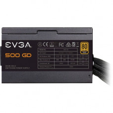 EVGA 500 GD Power Supply - Internal - 120 V AC, 230 V AC Input - 500 W / 3.3 V DC, 5 V DC, 12 V DC, 12 V DC, 5 V DC - 1 +12V Rails - 1 Fan(s) - 92% Efficiency 100-GD-0500-V1
