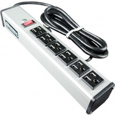 C2g 6ft Wiremold 6-Outlet Plug-In Center Unit 120v/15a Lighted Switch 6-Outlet Power Strip - 6 x AC Power - 6 ft Cord - 15 A Current - 120 V AC Voltage 16303
