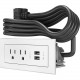 C2g Wiremold Radiant Furniture Power Center (2) Outlet (2) USB, White - 2 x AC Power, 2 x USB - 3.10 A Current - Surface-mountable - White 16369