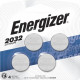 Energizer 2032 Lithium Coin Battery, 4 Pack - For Multipurpose - CR2032 - Lithium (Li) - 4 / Pack - TAA Compliance 2032BP4
