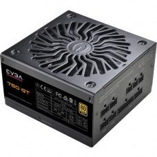 EVGA SuperNOVA 750 GT Power Supply - Internal - 120 V AC, 230 V AC Input - 750 W / 3.3 V DC, 5 V DC, 12 V DC, -12 V DC, 5 V DC - 1 +12V Rails - 1 Fan(s) - ATI CrossFire Supported - NVIDIA SLI Supported - 92% Efficiency 220-GT-0750-Y1