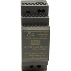 TRANSITION NETWORKS Industrial DIN Rail Mounted Power Supply - DIN Rail - 120 V AC, 230 V AC Input - 12 V DC Output - 24 W - 88% Efficiency 25165