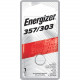 Energizer 357/303 Silver Oxide Button Battery, 1 Pack - For Multipurpose - 1.5 V DC - 150 mAh - Silver Oxide - 6 / Case - TAA Compliance 357BPZ