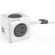 Allocacoc PowerCube Extended USB 1.5m - 4 x AC Power, 2 x USB - 4.92 ft Cord - Wall-mountable/Desk-mountable - White 4420GY/USEUPC