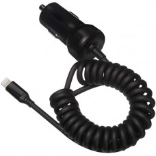 4XEM 8 Pin Lightning Car Charger (Black) for iPod/iPhone/iPad - 1 Pack - 12 V DC Input - 5 V DC/2.10 A Output - Black 4X8PINCHRGBK