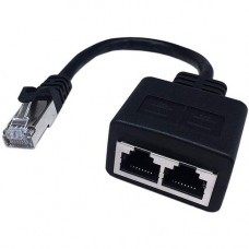 4XEM 2-to-1 RJ45 Splitter Cable Adapter - F/M- CAT6 - Network (RJ-45) - PVC 4XCAT6SPLITTER