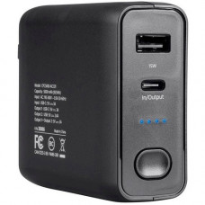 4XEM 5000mAh Power Bank and Wall Charger Combo - For Smartphone, iPhone, Mobile Device, Tablet PC, Headphone, Camera - 5000 mAh - 3 A - 5 V AC Output - 120 V AC, 230 V AC, 5 V DC Input - 2 x - Black 4XCPC5000CHARGE