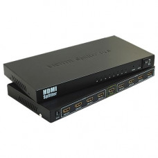 4XEM 8 Port high speed HDMI video splitter fully supporting 1080p, 3D for Blu-Ray, gaming consoles and all other HDMI compatible devices - 4XEM 1080p/3D 1 HDMI in 8 HDMI out video splitter and amplifier with LED indicators for connection and power 4XHDMIS