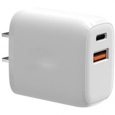 4XEM 38W USB-C and USB-A Charger - 1 Pack - 120 V AC, 230 V AC Input - 5 V/3 A, 9 V, 12 V Output - White 4XPOWERAC