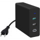 4XEM 75W USB-C Plus Dual USB A Wall Charger - 120 V AC, 230 V AC Input - 5 V DC/3 A Output 4XUSBCAAPWR75W