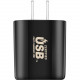 4XEM USB-C Wall Charger - 120 V AC, 230 V AC Input - 5 V DC/3 A, 9 V DC, 12 V DC Output - Black 4XUSBCCHARGER