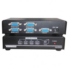 4XEM 4-Port VGA Splitter 350 MHz - 350 MHz to 350 MHz - 2048 x 1536 - 213 ft Maximum Operating Distance - VGA In - VGA Out 4XVGASP3504