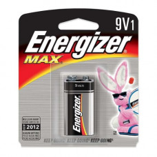 Energizer MAX Alkaline 9 Volt Batteries, 1 Pack - For Multipurpose - 9V - 9 V DC - 595 mAh - Alkaline - 1 Pack - TAA Compliance 522BP