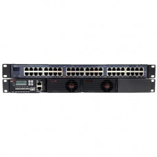 VisionTek PoE Injector - Gigabit 24 Port IEEE 802.3bt On Board OLED Managed PoE Injector with 3000 watt power supply - 55 V DC Input - 24 Gigabit PoE Input Port(s) - 24 Gigabit Ethernet Output Port(s) - 80 W - 1U 600016