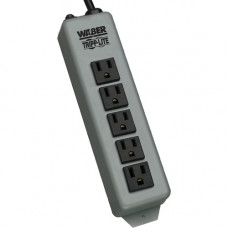 Tripp Lite Waber Power Strip Metal 5-15R 5 Outlet 5-15P 15&#39;&#39; Cord - NEMA 5-15P - 15ft - TAA Compliance 602-15