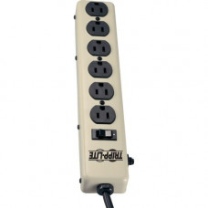 Tripp Lite Waber Power Strip Metal 5-15R 6 Outlet 5-15P 6&#39;&#39; Cord - NEMA 5-15P - 6 NEMA 5-15R - 6ft 6NX6