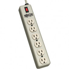 Tripp Lite Waber Power Strip Metal 5-15R 6 Outlet 5-15P 6&#39;&#39; Cord - NEMA 5-15P - 6 x NEMA 5-15R - 6 ft Cord - 15 A Current - 120 V AC Voltage - TAA Compliance 6SPDX