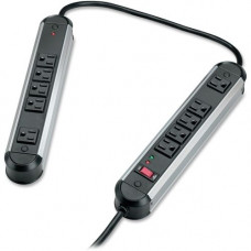 Fellowes 10 Outlet Metal Split Surge Protector - 10 x NEMA 5-15R - 1250 J - 120 V AC Input - 120 V AC Output 99082