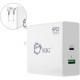 SIIG 65W USB-C PD Charger Power Delivery with QC3.0 Wall Charge - 120 V AC, 230 V AC Input - 3.6 V DC/3 A, 6.5 V DC, 5 V DC, 9 V DC, 12 V DC, 15 V DC, 20 V DC Output AC-PW1F12-S1