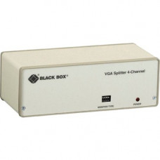 Black Box VGA 4-Channel Video Splitter Kit, 115-VAC - 300 MHzMaximum Video Bandwidth - 250 ft Maximum Operating Distance - VGA In - VGA Out AC057A-K-R4