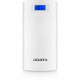 A-Data Technology  Adata P20000D Power Bank - For USB Device, Mobile Device, Smartphone, Tablet PC - Lithium Ion (Li-Ion) - 20000 mAh - 2.10 A - 5 V DC Output - 5 V DC Input - 3 x - White AP20000D-DGT-5V-CWH