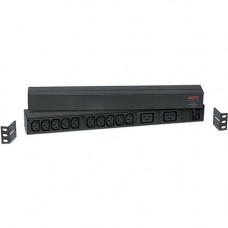 APC Basic Rack-Mount PDU - Power distribution strip (rack-mountable) - AC 208/230 V - input: IEC 60320 C20 - output connectors: 12 (IEC 60320 C13, IEC 60320 C19) - black - for P/N: SMTL1000RMI2UC, SMX1000C, SMX1500RM2UC, SMX1500RM2UCNC, SMX750C, SMX750CNC