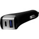 Aluratek 2-Port USB Car Charger with Type-C and Quick Charge 3.0 - 12 V DC Input - 5 V DC/2.40 A Output AUCC13F