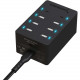 Sabrent 100 Watt 8-Port USB Rapid Charger [UL Certified] - Includes 2 PD Ports (AX-ADPD) - 120 V AC, 230 V AC Input - 5 V DC/3 A, 9 V DC, 12 V DC, 15 V DC, 20 V DC Output - Black AX-ADPD