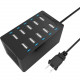 Micropac Technologies CHARGE UP TO 10 USB DEVICES SIMULTANEOUSLY FROM ONE WALL OUTLET. SIMPLY CONNECT AX-TPCS