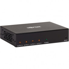 Tripp Lite B118-004-HDR 4-Port HDMI 2.0 Splitter with Multi-Resolution Support - 4096 x 2160 - 15 ft Maximum Operating Distance - HDMI In - HDMI Out - TAA Compliant - TAA Compliance B118-004-HDR