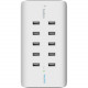 Belkin RockStar 10-Port USB Charging Station - 120 V AC, 230 V AC Input - 5 V DC/2.40 A Output B2B139