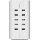 Belkin RockStar 10-Port USB Charging Station - 120 V AC, 230 V AC Input - 5 V DC/2.40 A Output B2B139