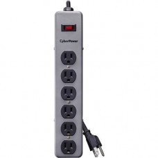 CyberPower B603MGY Metal Surge Protector - 6 x NEMA 5-15R - 900 J - 125 V AC Input B603MGY