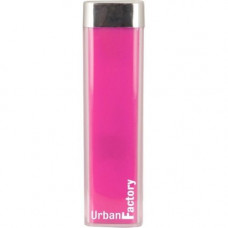 Urban Factory Emergency Battery - Power Lipstick - For iPhone, Smartphone, GPS Device, PSP, USB Device, Action Camera - 3000 mAh - 1 A - 5 V DC Output - 5 V DC Input - Pink BCA31UF