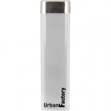 Urban Factory Emergency Battery - Power Lipstick - For iPhone, Smartphone, GPS Device, PSP, USB Device, Action Camera - 3000 mAh - 1 A - 5 V DC Output - 5 V DC Input - White BCA35UF
