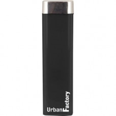 Urban Factory Emergency Battery - Power Lipstick - For iPhone, Smartphone, GPS Device, PSP, USB Device, Action Camera - 3000 mAh - 1 A - 5 V DC Output - 5 V DC Input - Black BCA36UF