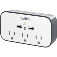 Belkin Surge Suppressor/Protector - 3 x AC Power, 2 x USB - 300 J - 5 V DC Output BSV300TTCW