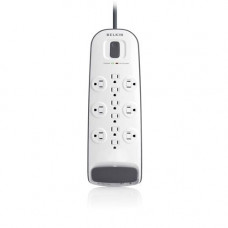 Belkin 12-outlet Surge Protector with 8 ft Power Cord with Cable/Satellite Protection - 12 x AC Power - 1875 VA - 3996 J - 125 V AC Input - Cable TV/Satellite, Phone BV112230-08