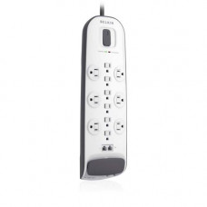 Belkin BV112234-08 12-Outlets Surge Suppressor - 12 x AC Power - 1875 VA - 3996 J - 125 V AC Input - 125 V AC Output - Ethernet, Coaxial Cable Line, Phone/Fax BV112234-08