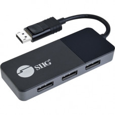 SIIG DisplayPort 1.4 to 3-Port DisplayPort Multi Monitor Splitter - 3 Port MST Hub - 7680 x 4320 - DisplayPort - USB - ABS Plastic CE-DP0M11-S1