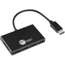 Siig 4 Port DisplayPort 1.4 to DisplayPort MST Hub Splitter - 32.4Gbps Bandwidth - Supports 4K HDR and HDCP 2.2 CE-DP0R11-S1