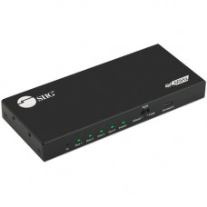 SIIG 4 Port HDMI 2.0 HDR Splitter with EDID and Downscaling - 4K@60Hz HDR Auto Video Scaling CE-H26C11-S1